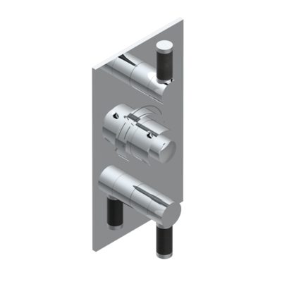 Set de finition THG pour douche thermostatique à encastrer avec deux robinets d'arrêt à 2 fonctions - Collection "Anoa"