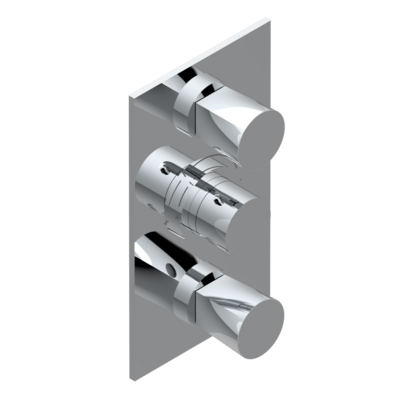 Set de finition THG pour douche thermostatique à encastrer avec deux robinets d'arrêt à 2 fonctions - Collection "Métamorphose"