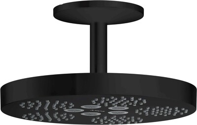 Douche de tête AXOR One 280 avec raccordement au plafond 100 mm en noir mat