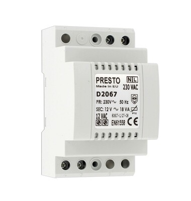 Transformateur 230/12V 18VA Presto