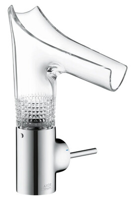 Mitigeur de lavabo AXOR Starck V 140 bec en verre coupe diamant