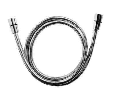Flexible de douche extensible Deante en laiton chromé, double tressé, 1.50 m de longueur.