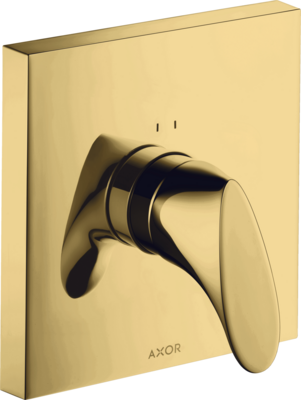 Set de finition pour mitigeur de douche encastré AXOR Starck Organic en doré poli