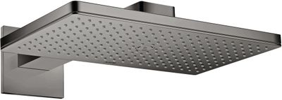 Douche de tête Axor ShowerSolutions 466 1 jet avec bras de douche en noir chromé poli