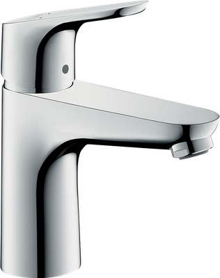 Mitigeur de lavabo Hansgrohe Focus 100 en laiton chromé avec tirette et vidage