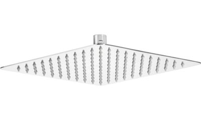 Pommeau de douche carré Deante Floks 250 mm chromé avec jet pluie et système anti-incendie.