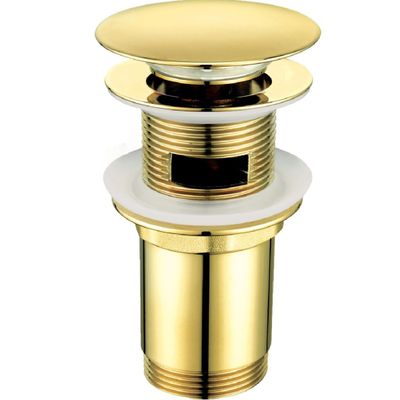 Deante click-clac lavabo bonde en laiton doré poli, 68mm de diamètre, 123mm de hauteur.