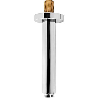 Bras de douche Deante Cascada chromé, fixé au plafond, 165 mm, avec rosace ronde, tête fixe, finition brillante.