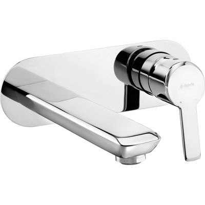 Robinet mitigeur mural Deante Arnika 180 mm chromé avec poignée unique et bec fixe.