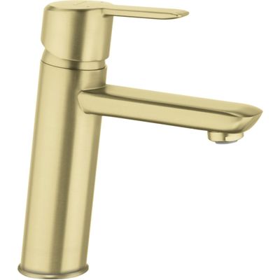 Mitigeur de lavabo Deante Arnika 100 sans bonde en PVD or brossé