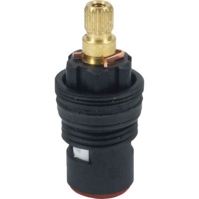 Cartouche céramique pour eau chaude Deante Temisto, 1/2'', noire avec composants en or et en cuivre, partie robinet 90°.