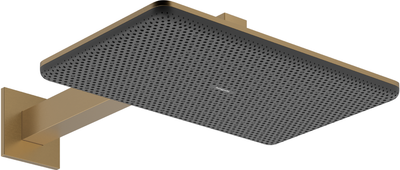 Douche de tête Hansgrohe Raindance Alive Q 340 2 jets avec bras de douche en bronze brossé