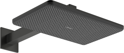 Douche de tête Hansgrohe Raindance Alive Q 340 2 jets avec bras de douche en noir chromé brossé