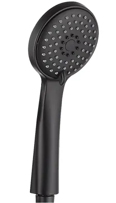 Pommeau de douche à main Deante Boro, 3 jets, couleur noir mat, design élégant avec plusieurs orifices de pulvérisation.