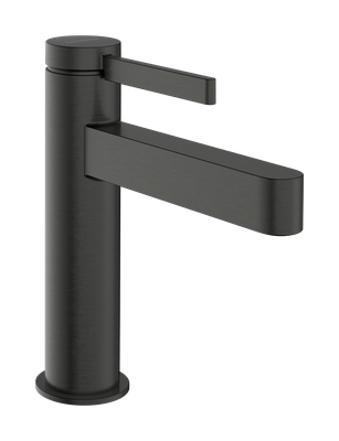 Mitigeur de lavabo Hansgrohe Finoris 110 CoolStart avec bonde push-open en noir chromé brossé