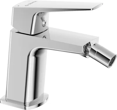 Robinet mitigeur de bidet Deante Blur chromé avec poignée unique et aérateur.