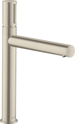 Mitigeur de lavabo AXOR Uno Select 200 avec bonde à écoulement libre en nickel brossé
