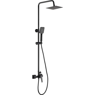 Colonne de douche Deante Blur 250 noir mat avec douchette et mitigeur.