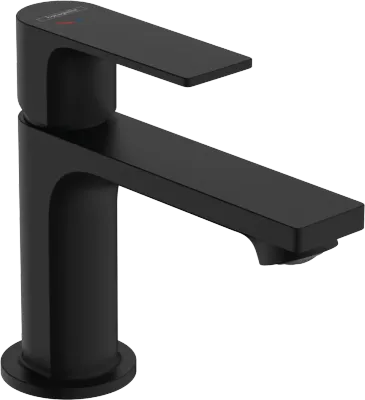 Mitigeur de lavabo Hansgrohe Rebris E 80 CoolStart avec tirette et vidage en noir mat