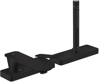 Mitigeur 3 trous pour montage sur bord de baignoire avec sBox AXOR Citterio C en noir mat
