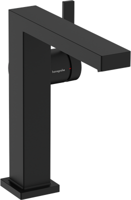 Mitigeur de lavabo Hansgrohe Tecturis E Fine 150 CoolStart avec bonde Push-Open en noir mat