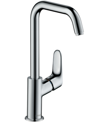 Mitigeur de lavabo Hansgrohe Focus 240 bec haut en laiton chromé avec tirette et vidage