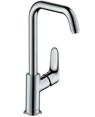 Mitigeur de lavabo Hansgrohe Focus 240 bec haut en laiton chromé avec tirette et vidage