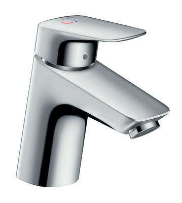 Mitigeur de lavabo Hansgrohe Logis 75 CoolStart en laiton chromé avec tirette et vidage