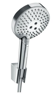 Support mural Hansgrohe avec douchette à main Raindance Select S 3 jets PowderRain et flexible Isiflex