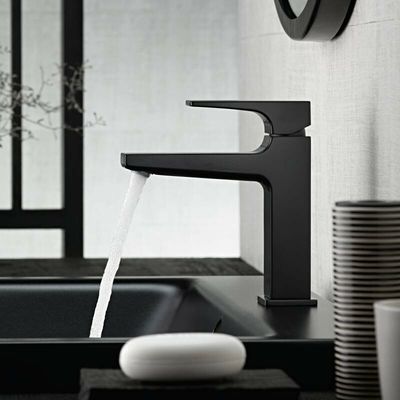 Mitigeur de lavabo Hansgrohe Metropol 110 en noir mat avec bonde push-open