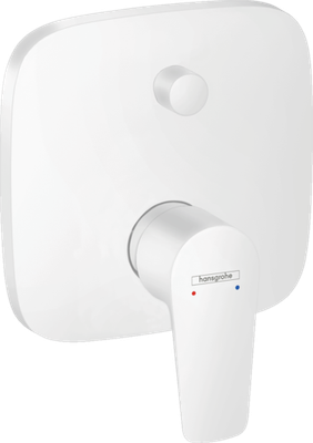 Set de finition pour mitigeur bain / douche encastré Hansgrohe Talis E en blanc mat