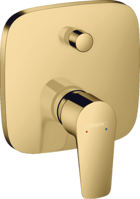 Set de finition pour mitigeur bain / douche encastré Hansgrohe Talis E en doré poli