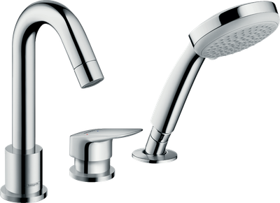 Mitigeur 3 trous pour montage sur bord de baignoire Hansgrohe Logis