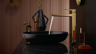 Mitigeur de lavabo Hansgrohe Metropol 260 en doré poli avec bonde push-open