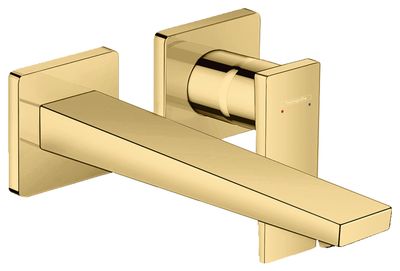 Mitigeur de lavabo encastré Hansgrohe Metropol 225 mm en doré poli