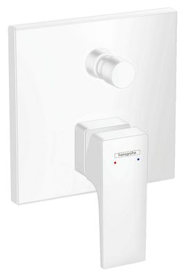 Set de finition pour mitigeur bain / douche encastré Hansgrohe Metropol en blanc mat