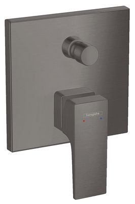 Set de finition pour mitigeur bain / douche encastré Hansgrohe Metropol en noir chromé brossé