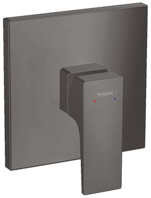Set de finition pour mitigeur de douche encastré Hansgrohe Metropol en noir chromé brossé