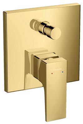 Set de finition pour mitigeur bain / douche encastré Hansgrohe Metropol en doré poli
