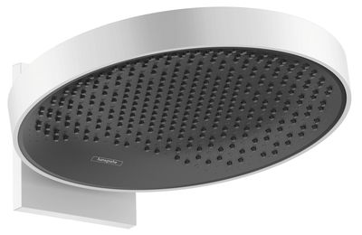 Douche de tête Hansgrohe Rainfinity 360 1 jet avec raccord mural en blanc mat