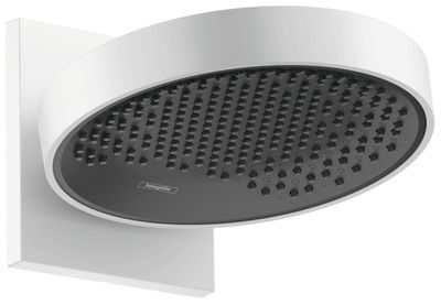 Douche de tête Hansgrohe Rainfinity 250 1 jet avec raccord mural en blanc mat
