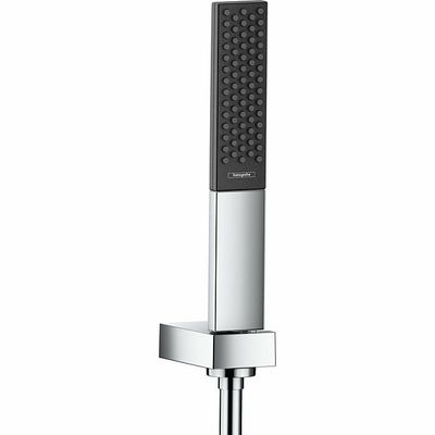 Support mural Hansgrohe avec douchette à main Rainfinity 100 1 jet PowderRain et flexible 125 cm en chromé