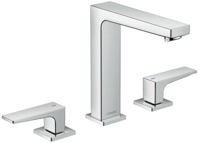 Mélangeur de lavabo 3 trous Hansgrohe Metropol 160 avec bonde push-open