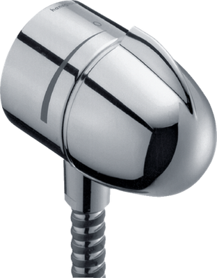 Coude de raccordement Hansgrohe Fixfit E avec clapet anti-retour et robinet d'arrêt intégré