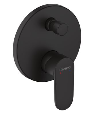 Set de finition pour mitigeur de bain / douche encastré Hansgrohe Vernis Blend en noir mat