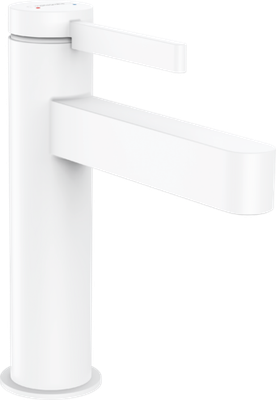 Mitigeur lavabo Hansgrohe Finoris 110 avec tirette et vidage en blanc mat