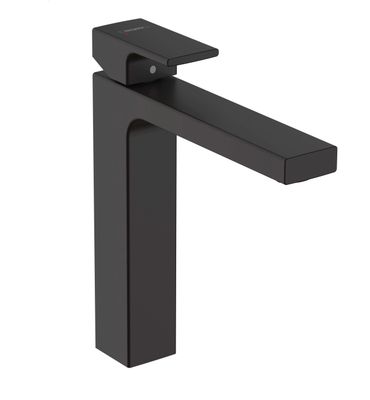 Mitigeur de lavabo Hansgrohe Vernis Shape 190 avec tirette et vidage en noir mat