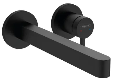 Mitigeur de lavabo encastré Hansgrohe Finoris 225 mm en noir mat