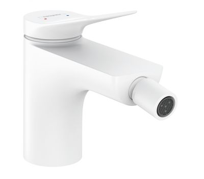 Mitigeur de bidet Hansgrohe Vivenis avec tirette et vidage en blanc mat