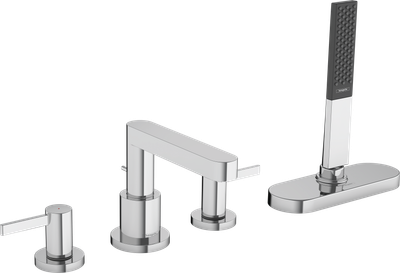 Mélangeur 4 trous pour montage sur bord de baignoire Hansgrohe Finoris avec sBox